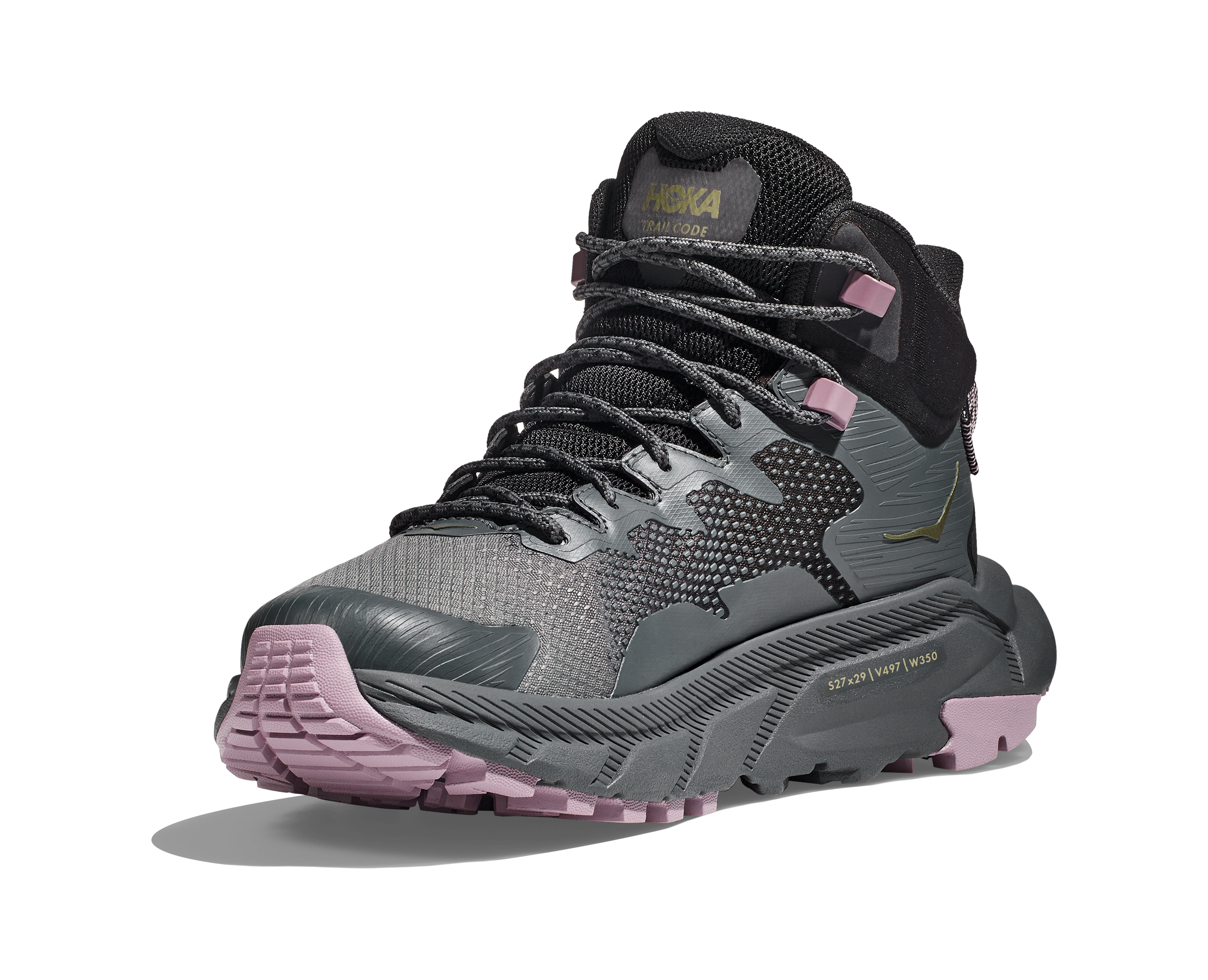 HOKA Women's TRAIL CODE GTX BLACK / CASTLEROCK