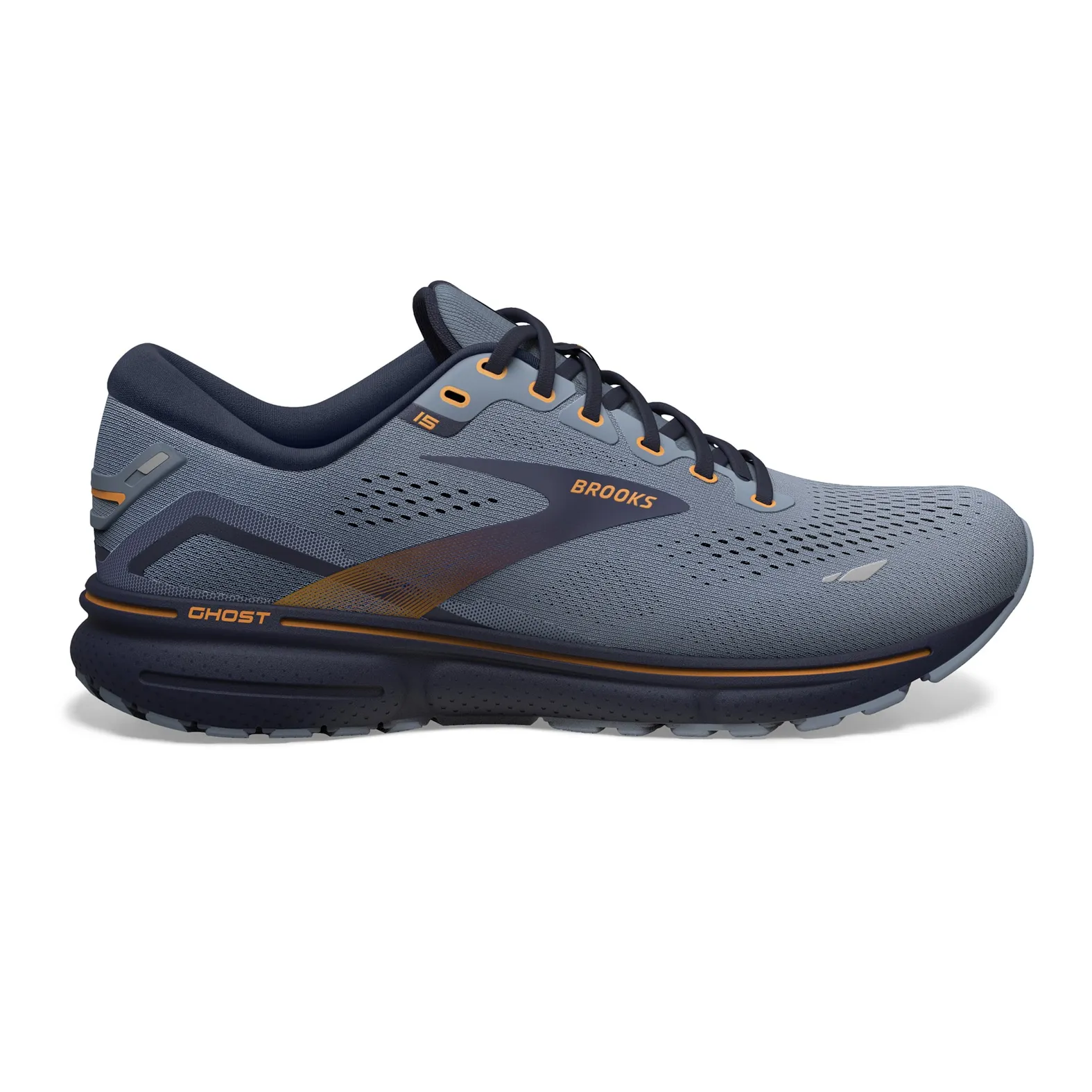 Brooks M Ghost 15 Flintstone/Peacoat/Oak