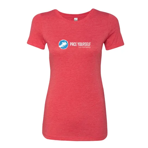 Pace Yourself Run Company W PYRC Triblend SS Vintage Red